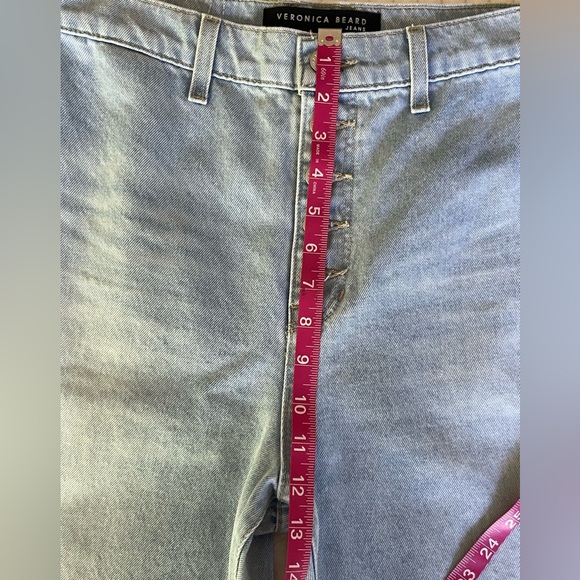 Veronica Beard Grant high waist wide leg button fly Jeans light blue size 29 - Picture 14 of 16